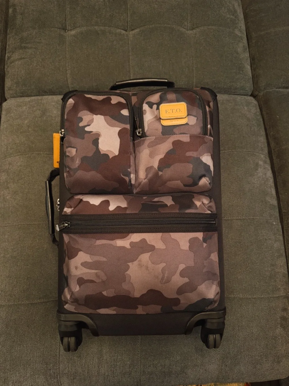 Tumi Men’s Camo Spinner Carry-On - Brown & Tan